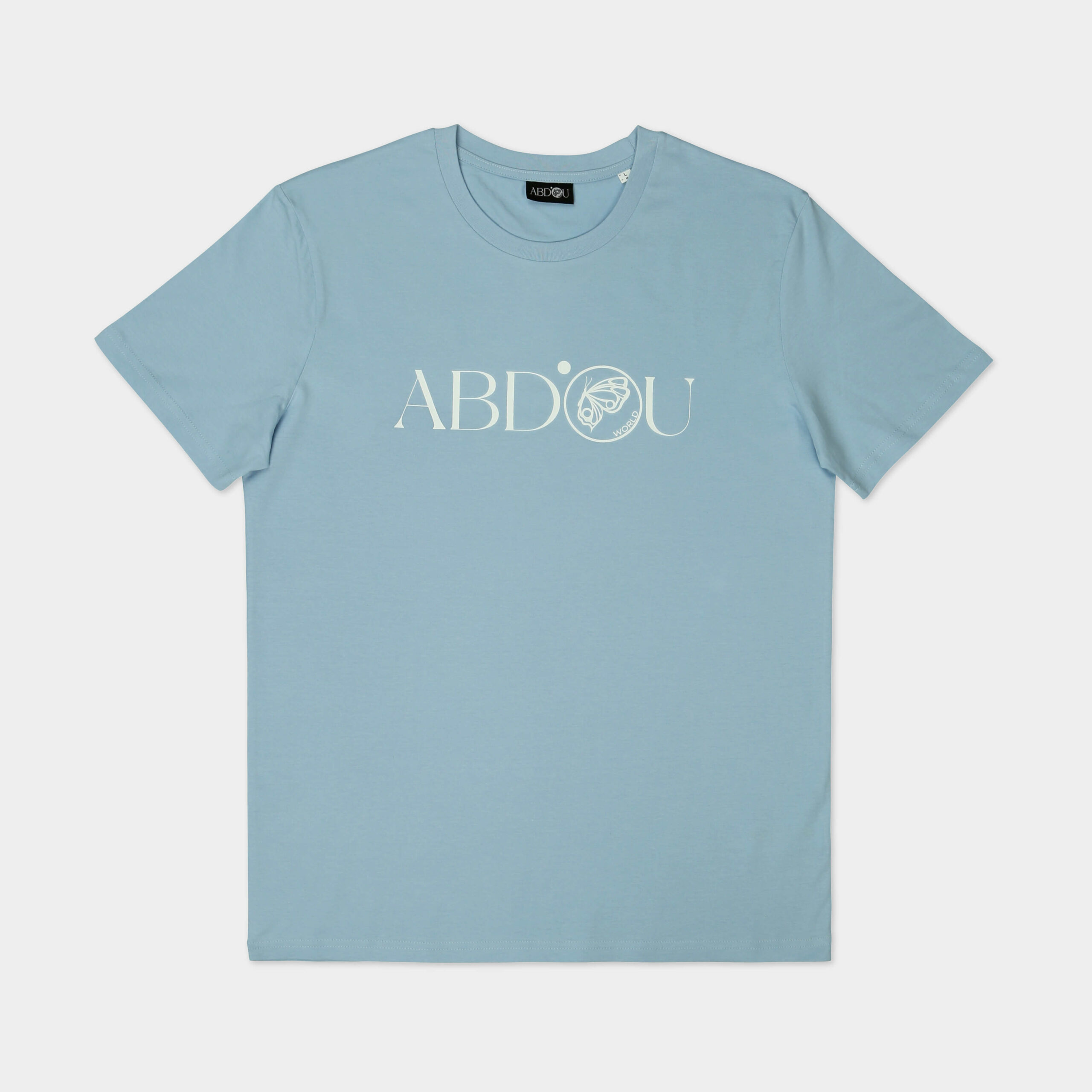 Sky Blue Screen printed Logo T-shirt