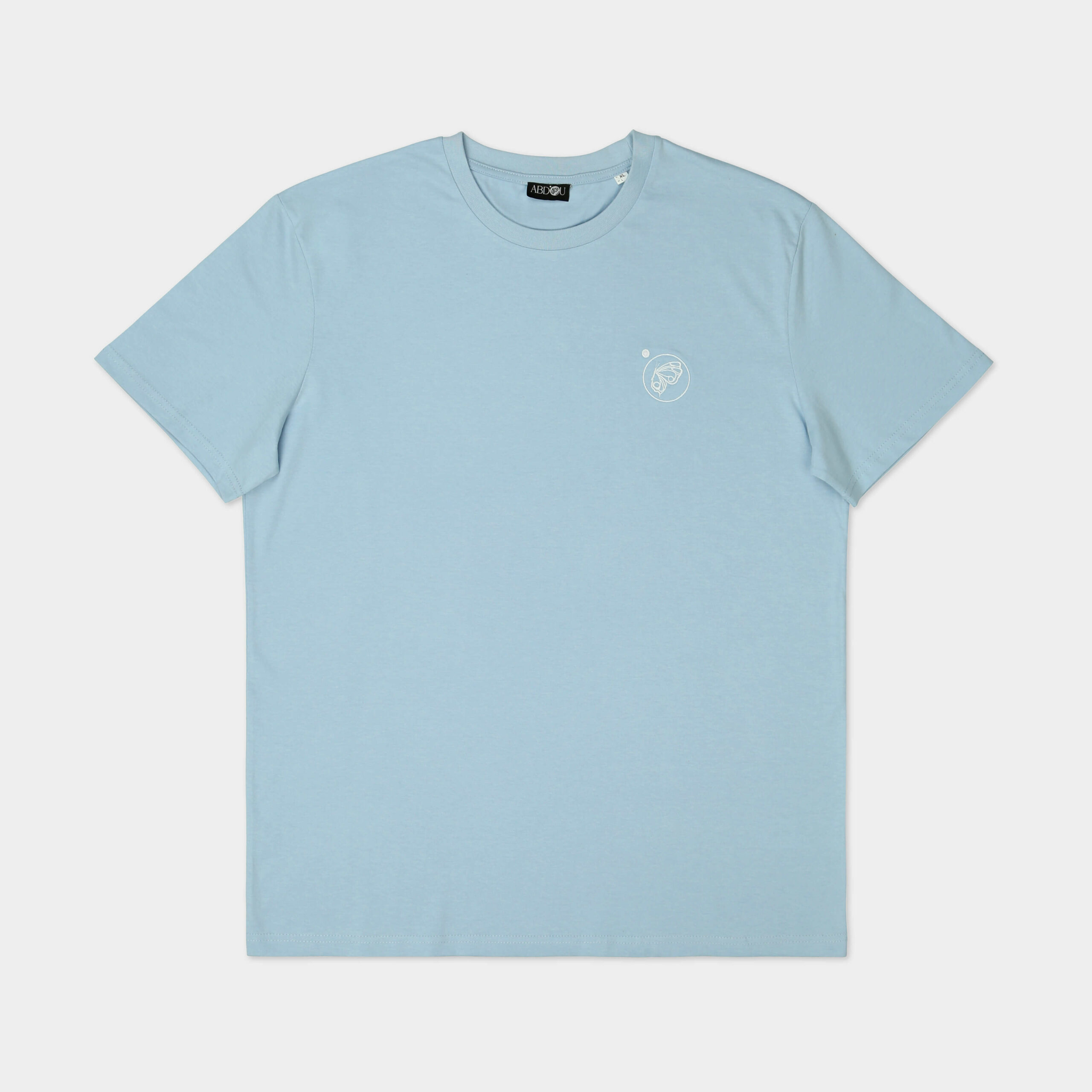 Sky Blue Embroidered Logo T-shirt