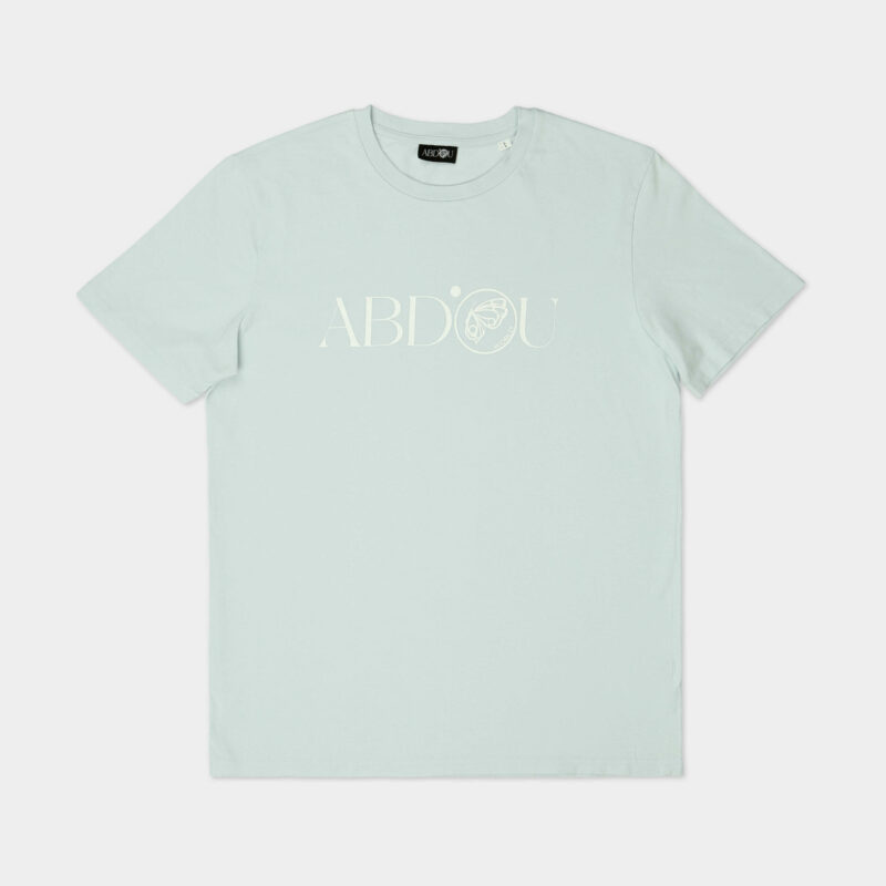 Camiseta Con Logotipo Serigrafiado - Azul Pastel