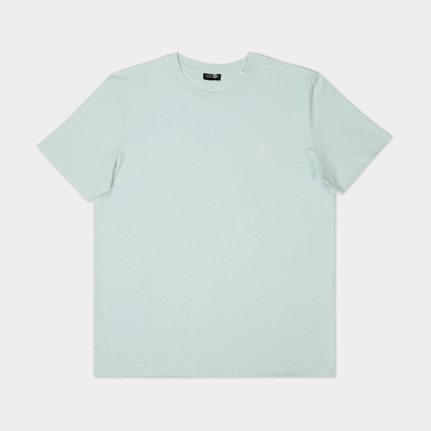 Camiseta con logotipo bordado - Azul Pastel