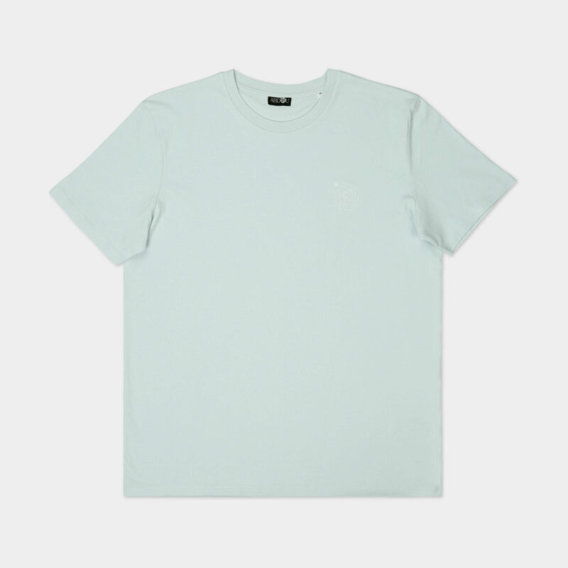Camiseta con logotipo bordado - Azul Pastel