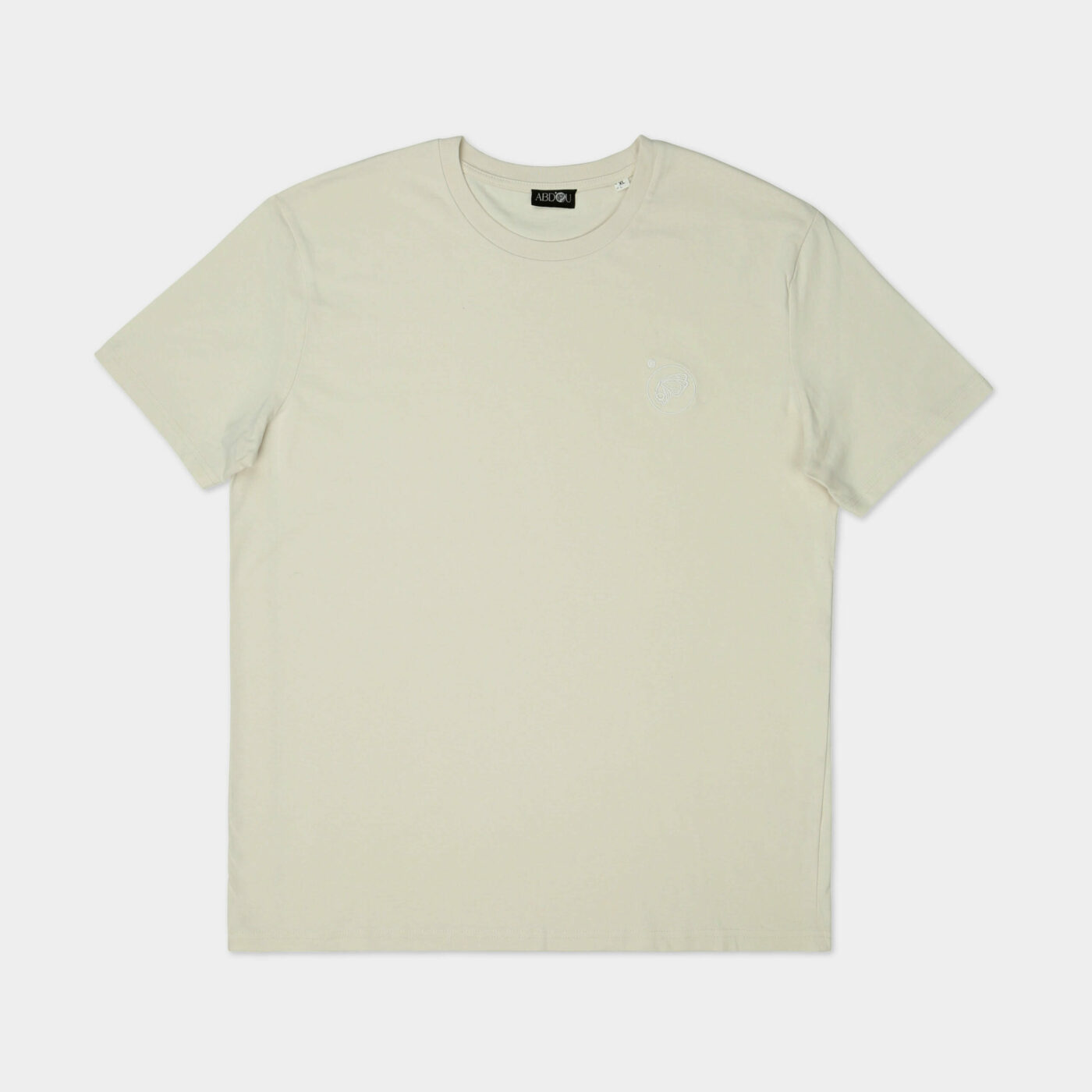 Camiseta con logotipo bordado - Blanco Hueso