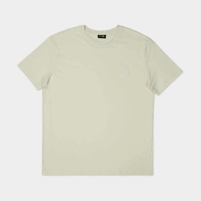 Camiseta con logotipo bordado - Blanco Hueso