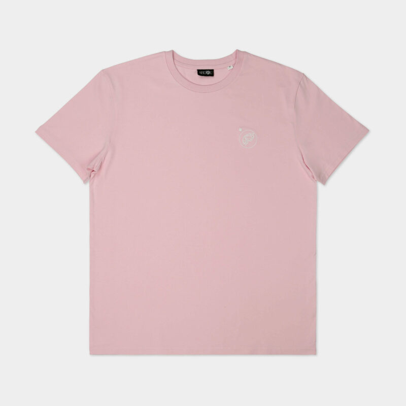 Camiseta con logotipo bordado - Rosa