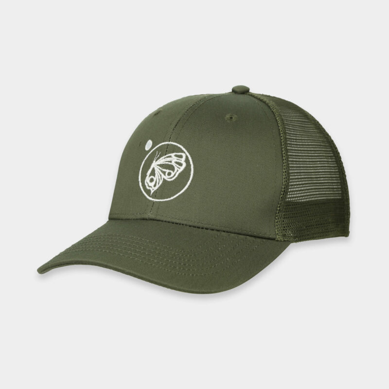 Gorra verde caqui - Logotipo blanco bordado