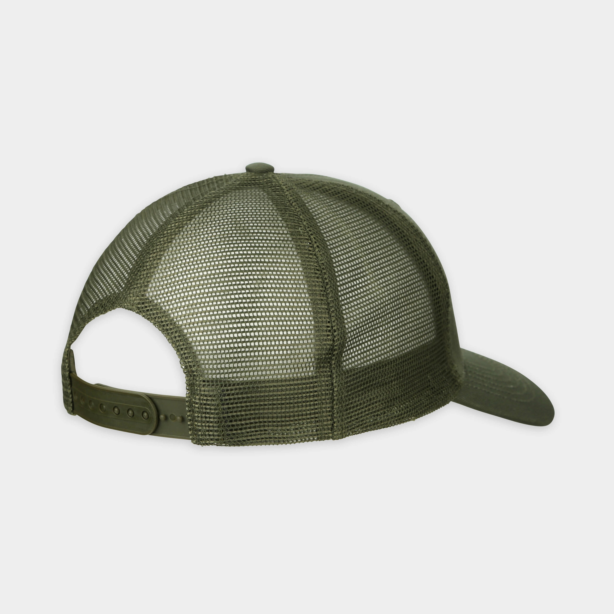 Khaki Green Cap - White Logo Embroidery - Image 3