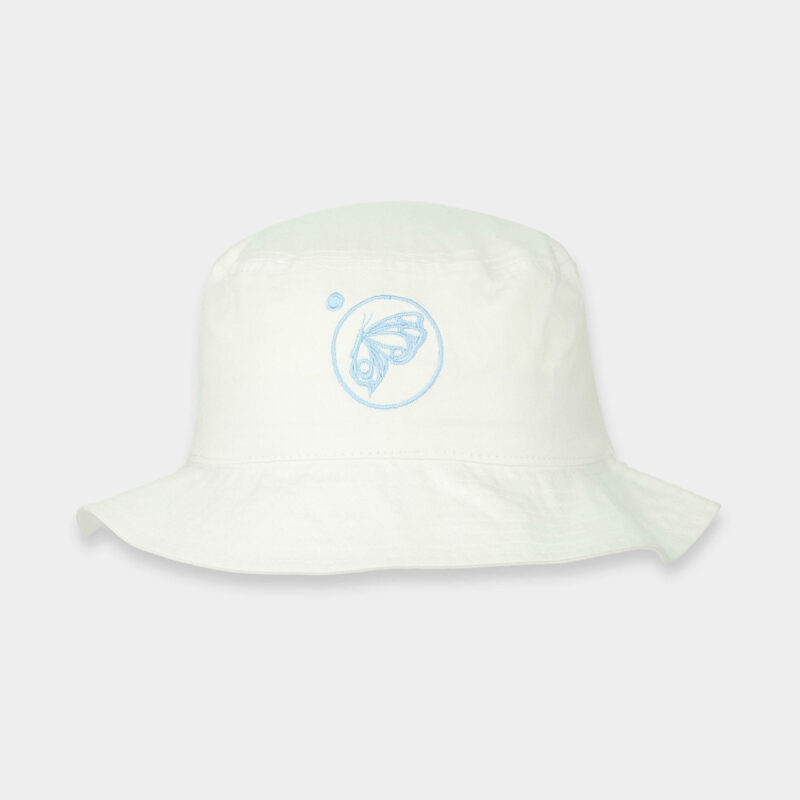 Sombrero Blanco – Logotipo Bordado Azul