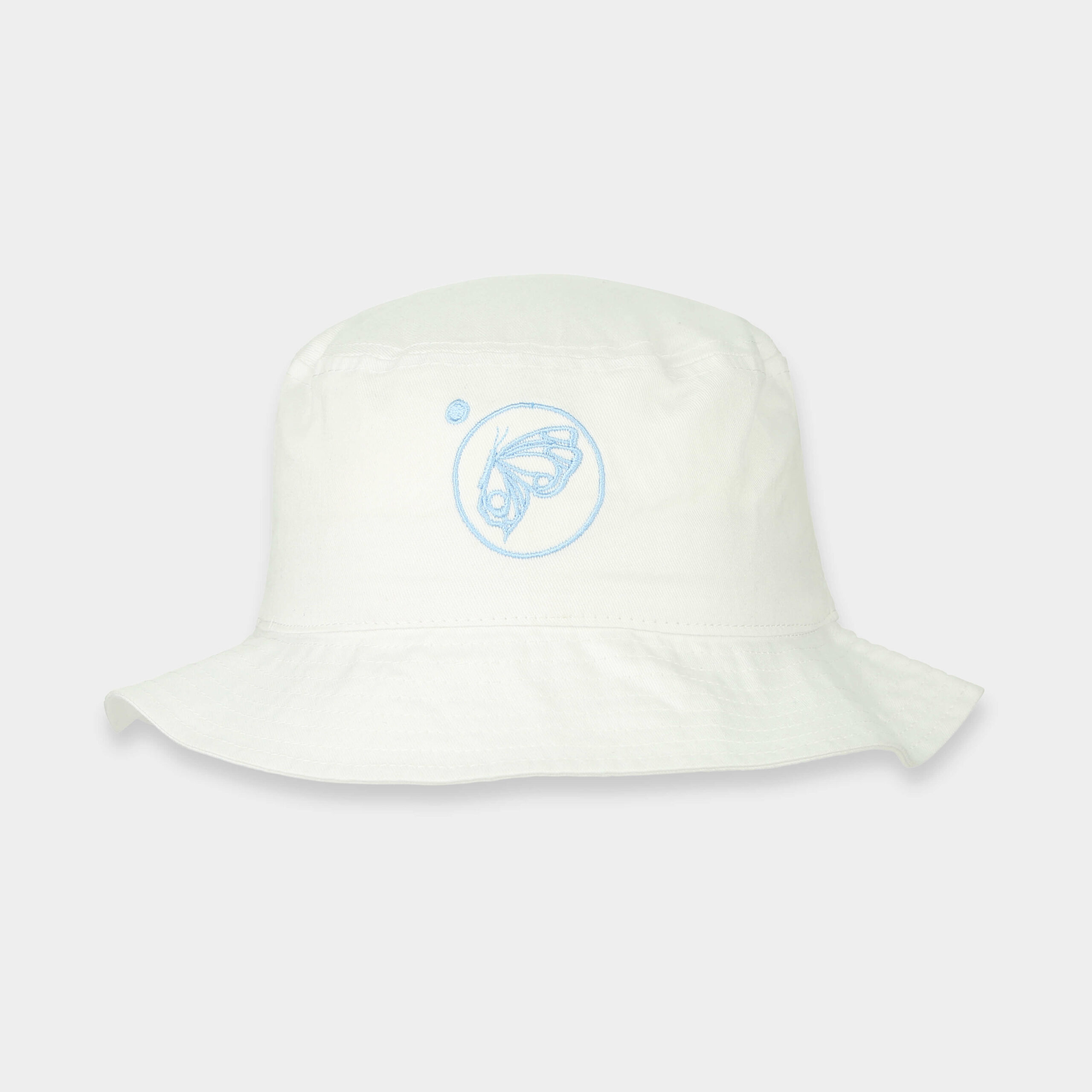 Sombrero Blanco – Logotipo Bordado Azul