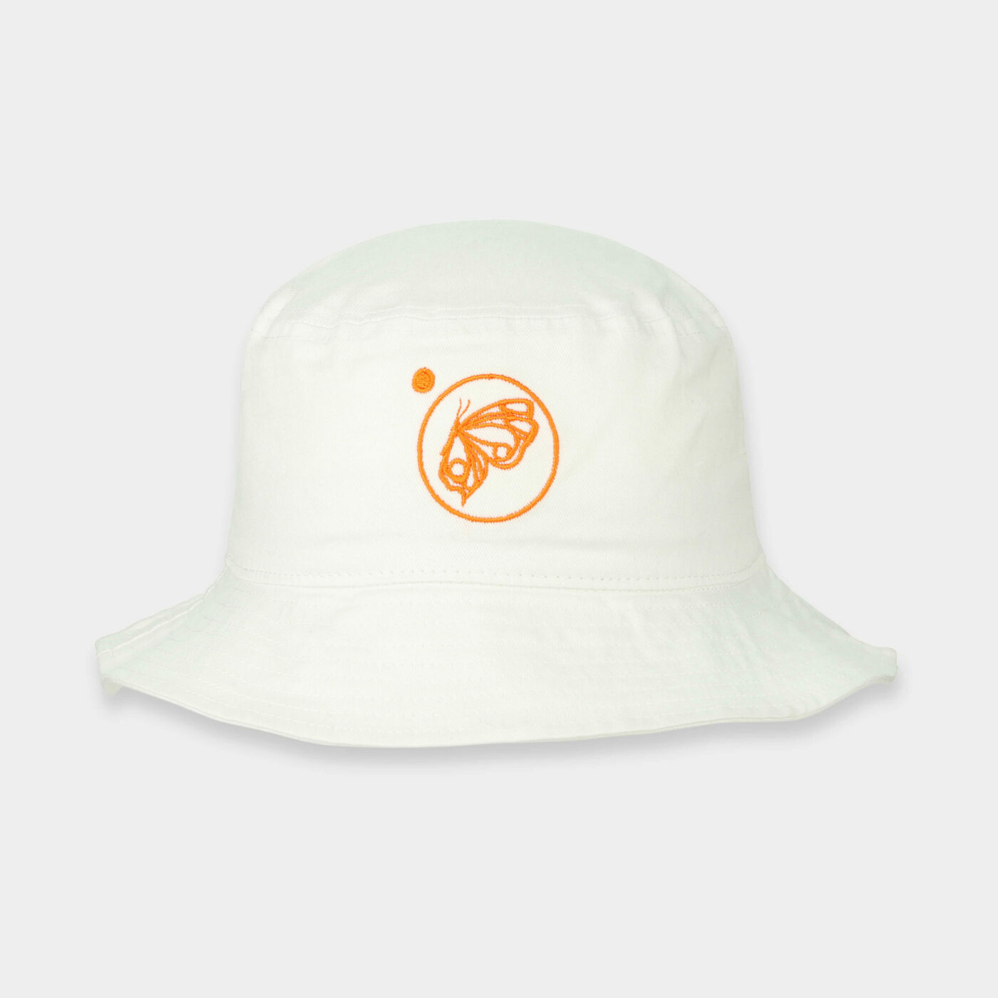Sombrero Blanco – Logotipo Bordado Naranja