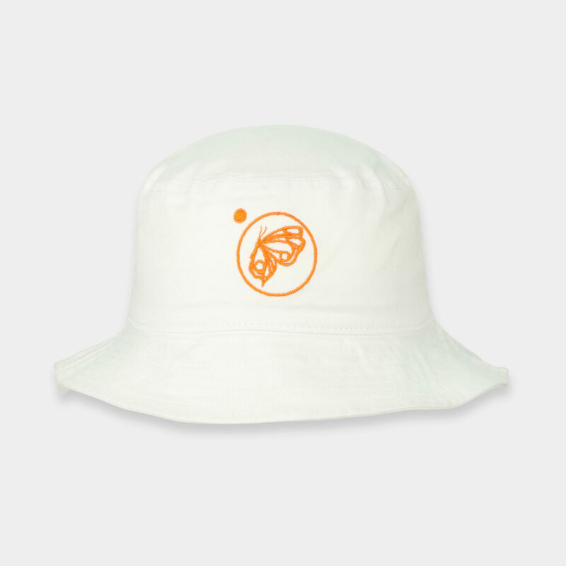 Sombrero Blanco – Logotipo Bordado Naranja