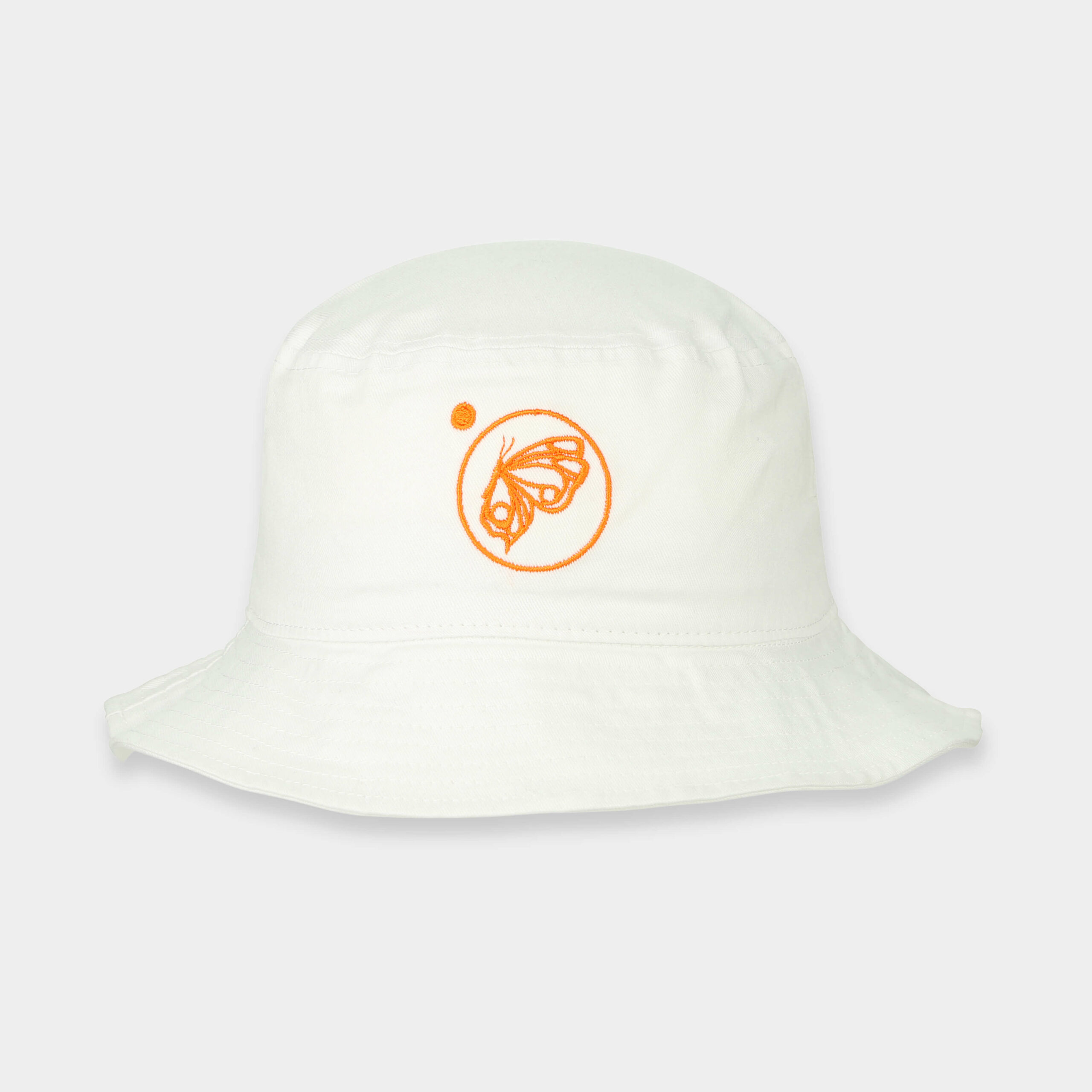 Hat White - Orange Logo Embroidery