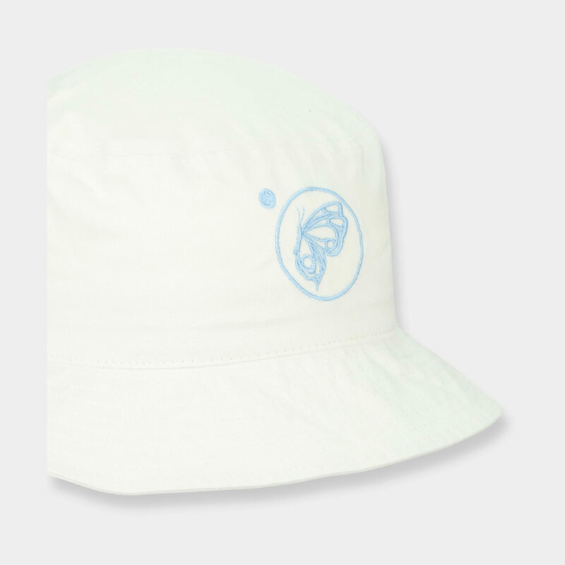 Sombrero Blanco – Logotipo Bordado Azul