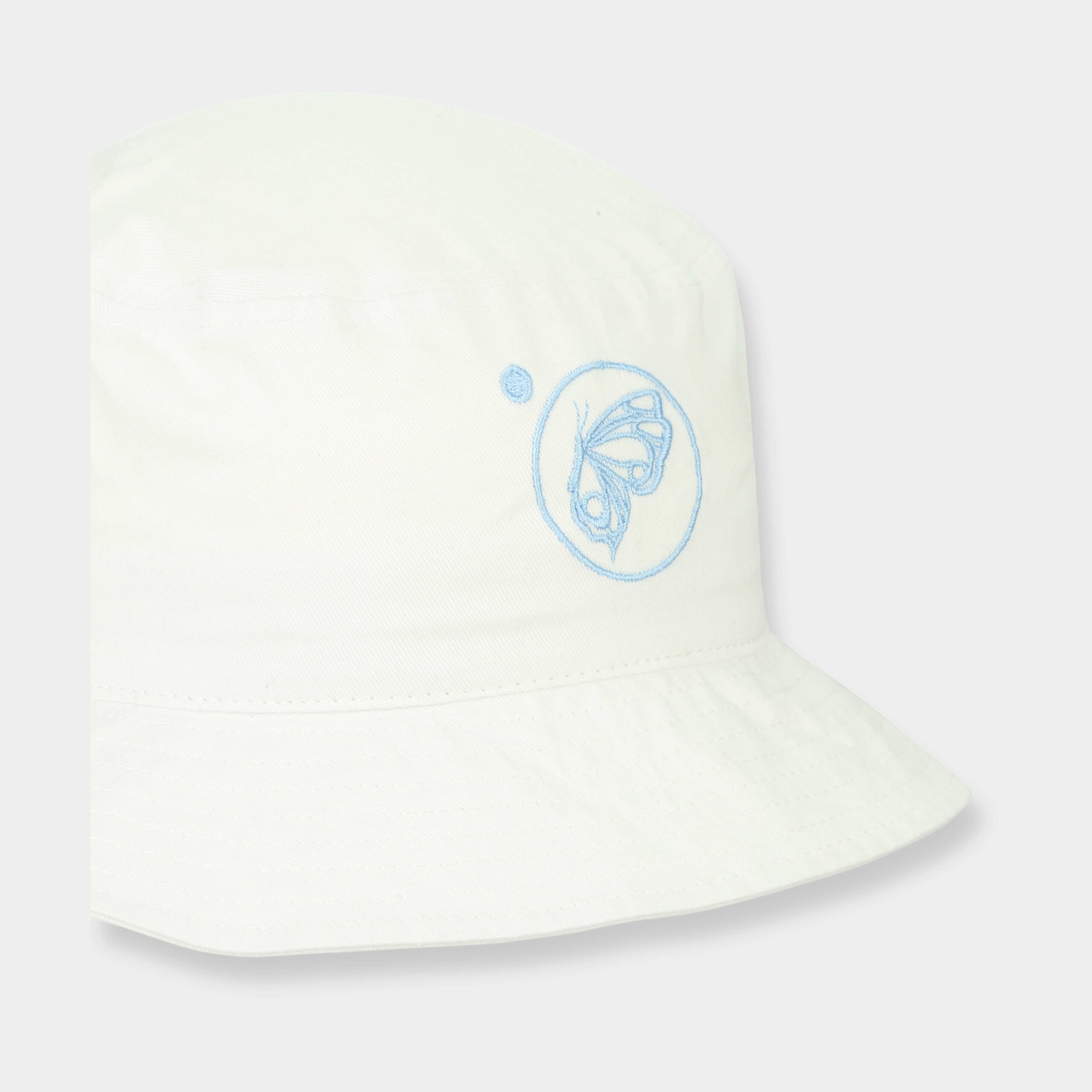 Sombrero Blanco – Logotipo Bordado Azul - Imagen 2