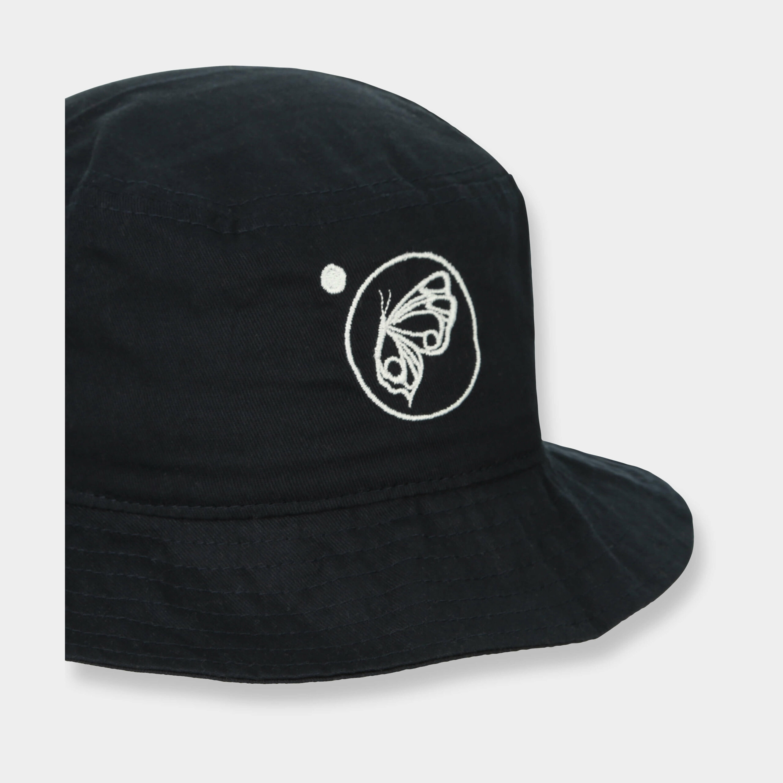 Hat Black - White Logo Embroidery - Image 2