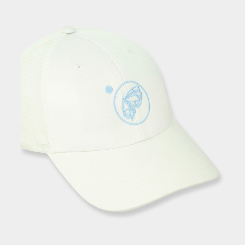 Gorra blanca - Logotipo azul bordado - Imagen 3