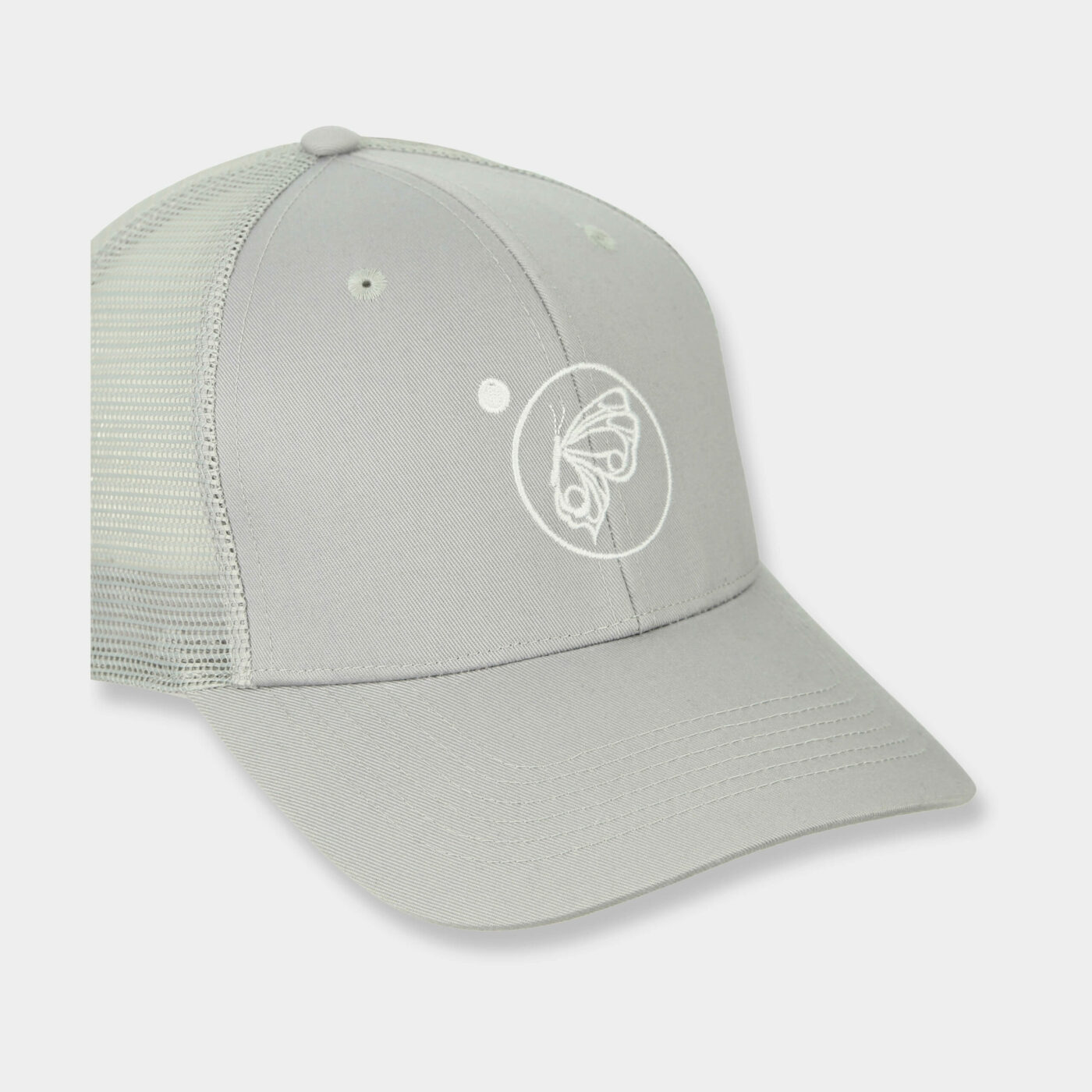 Gorra gris - Logotipo blanco bordado