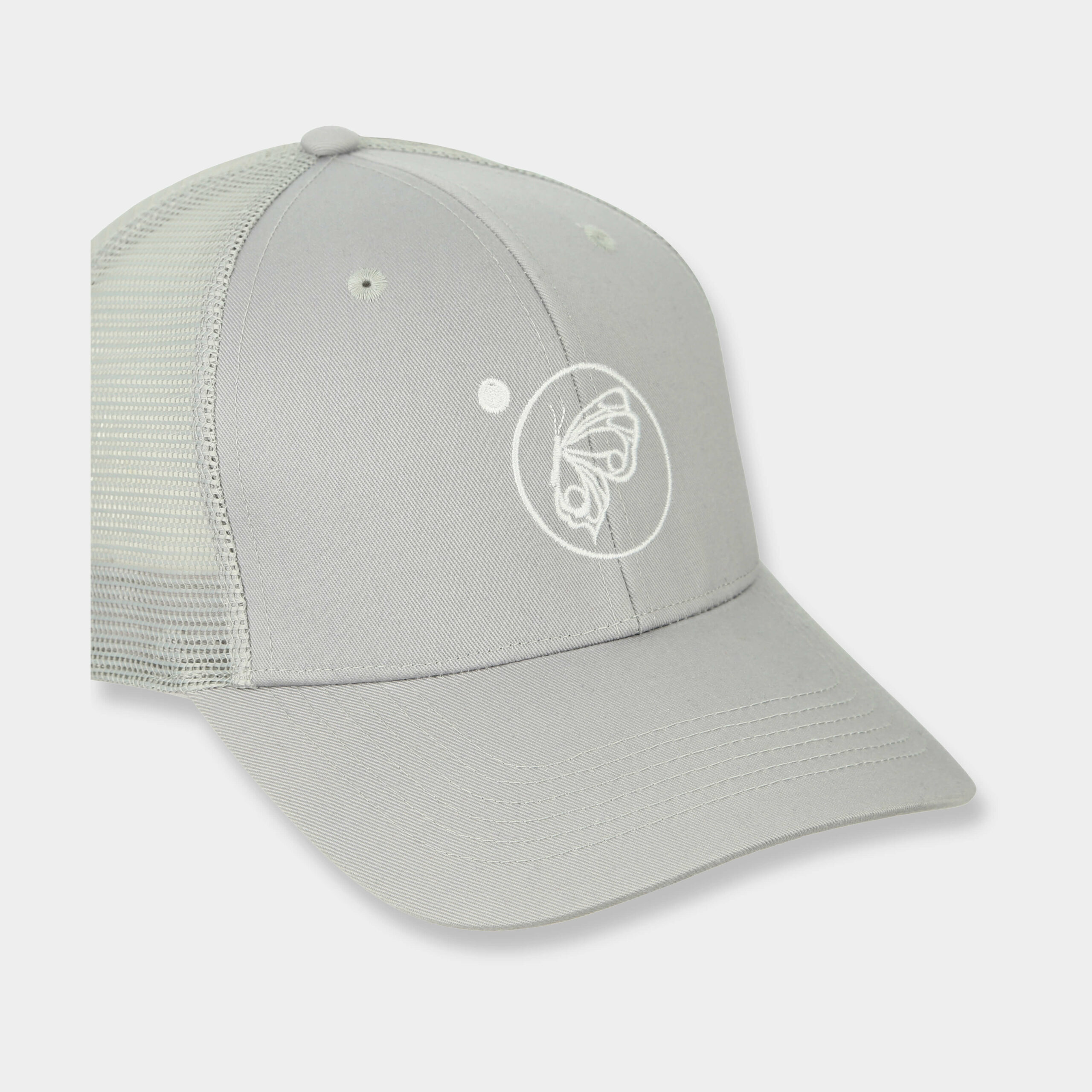 Grey Cap - White Logo Embroidery