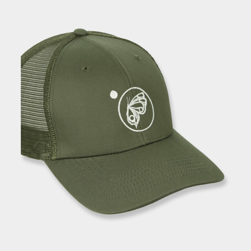 Gorra verde caqui - Logotipo blanco bordado